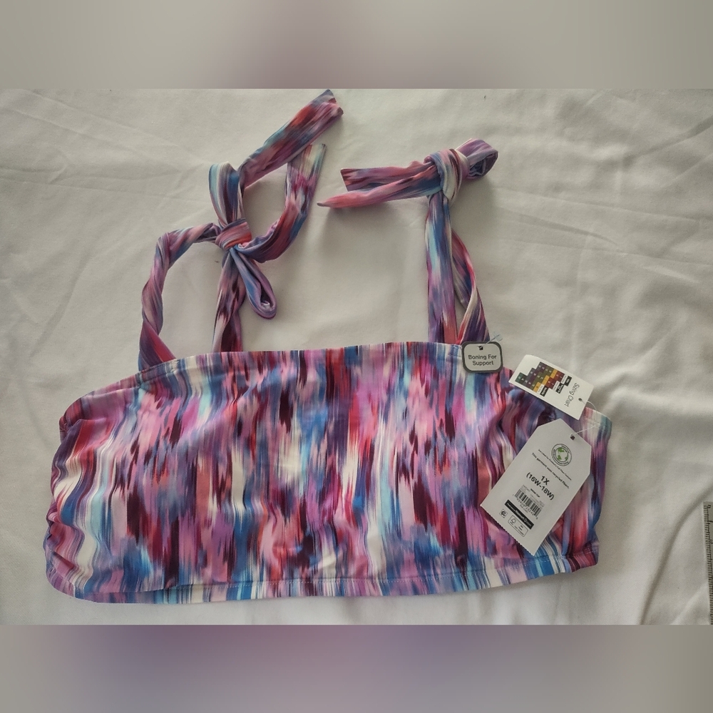 Multicolor Swirl Bikini Top
